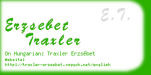 erzsebet traxler business card